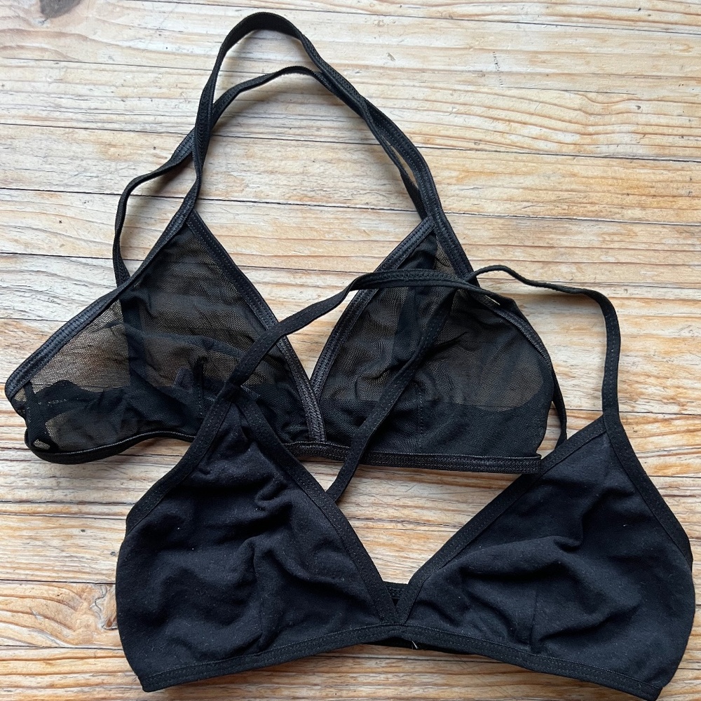 Los Angeles Apparel - TWO - Crossback Bra - Black - Sm
